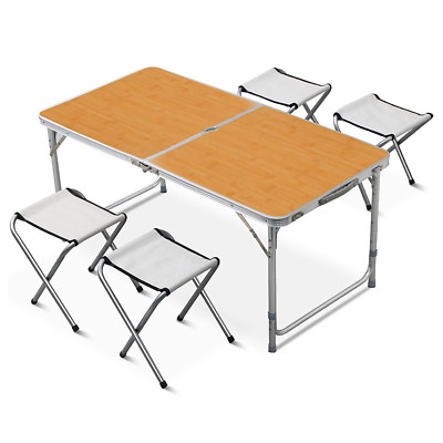 Tragbarer Campingtisch Picknick Outdoor Klapptisch & Stühle Set Esszimmer Küche