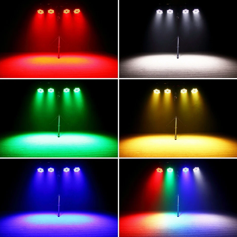 270W 18LED PAR Lights RGBW Stage Lighting DMX DJ Disco Party Club Xmas Bar Light - Image 4 of 4
