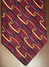 Nordstrom By J.z Richards Burgundy Hand Made 100% Silk Mens Neck Tie Made In Usa