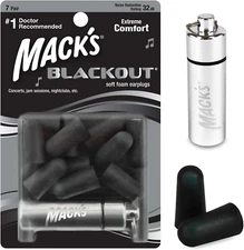 Blackout Soft Foam Earplugs 7 Pair With Travel Case 32 Db Highest Nrr Comfortabl