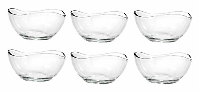 6 Stück Glas Dessertschalen Eisbecher Eis Obst Salate Pudding Servier Set 300ml