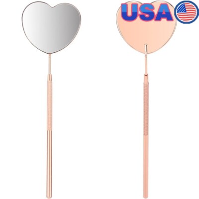 Heart Shaped Stainless Steel Lash Mirror Detachable Tool Eyelash Techs New