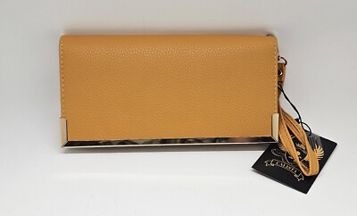 Hand Purse  Wristlet Wallet Deluxity Los Angeles. Yellow 