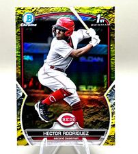 2023 Bowman Hector Rodriguez 1st Chrome Yellow Crater /75 Cincinnati Reds BCP-95