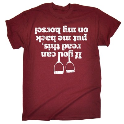 T-Shirt Umoristica 'If You Can Read This Fell Off My Horse' - Regalo Per Amanti Cavalli