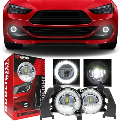 LED Nebelscheinwerfer 2v1 Tagfahrlicht 6000K Rund Lampe für Subaru Forester