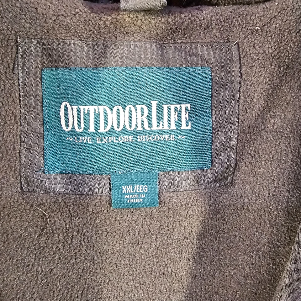 Outdoor Life jacket Mens 2XL Full Zip Fleece Lining Hooded - Image 3 of 4