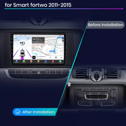 Qualcomm 128G 8 Kern CarPlay Android Autoradio GPS für Smart Fortwo 451 2005-10 - Bild 2 von 14