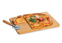 Kesper 58466 Pizza Schneide-/Servierbrett 40 X 30 Cm Aus Bambus Inkl. Schneid...