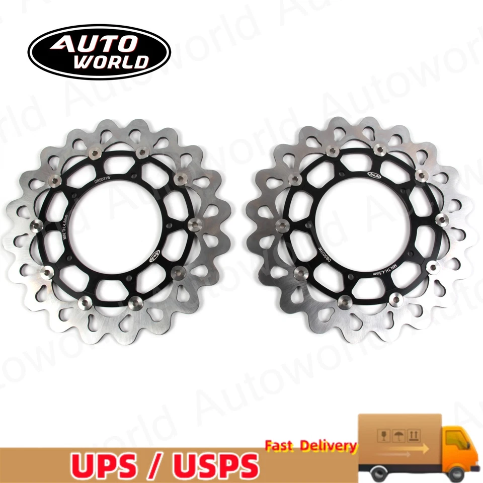 Rotor de disco de freno delantero para Yamaha YZF R6 2017 2018 2019 2020 VMAX 1700 2009-2016 Foto 2 de 4