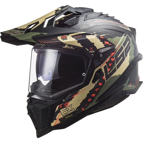LS2 Motorcycle Helmet Explorer Carbon Extend MX701 Enduro with Visor