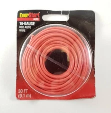 Everstart - Auto Wire 16 Gauge - Red Auto Wire 30 FT
