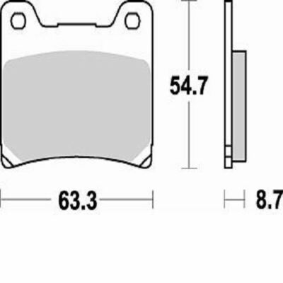 BREMSBELÄGE BREMSKLÖTZE HINTEN YAMAHA FZR GENESIS 1000 1987 BRAKE PAD REAR