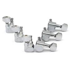 6 Right Handed 2 Pin Guitar Tuning Pegs Closed Tuners Machine Heads Chrome