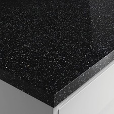 Strasse Noir Gloss Laminate Kitchen Worktop 600x38x3000mm Durable Countertop New