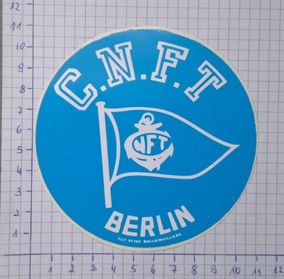 Aufkleber / Sticker ''C.N.F.T. BERLIN - TILT 91160 BALLAINVILLIERS'', 80er Jahre
