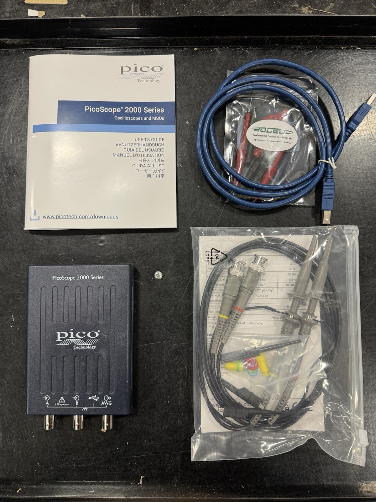 Pico 2204A Basic PicoScope 2-Channel with AWG, 10MHz