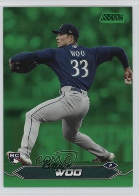2024 Topps Stadium Club Green Foil 188/199 Bryan Woo #285 Rookie RC 6m7