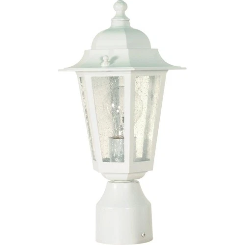 Nuvo Lighting 60/994 Cornerstone 1 Light 14 inch White Outdoor Post Lantern - Picture 1 of 10