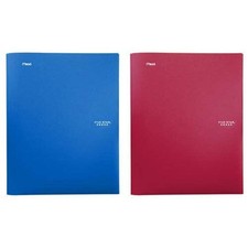 Five Star 2-Pocket Folder, Stay-Put Folders with Pockets, Blue Red