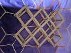10 Bottle Foldable Free Standing Wine Rack Small Wooden Wine Stand Organising