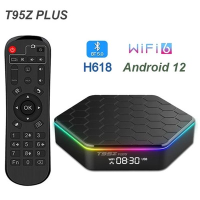 2026 Upgraded T95Z Plus Smart Android 12 TV Box Quad Core 6K 4K HD Stream Player