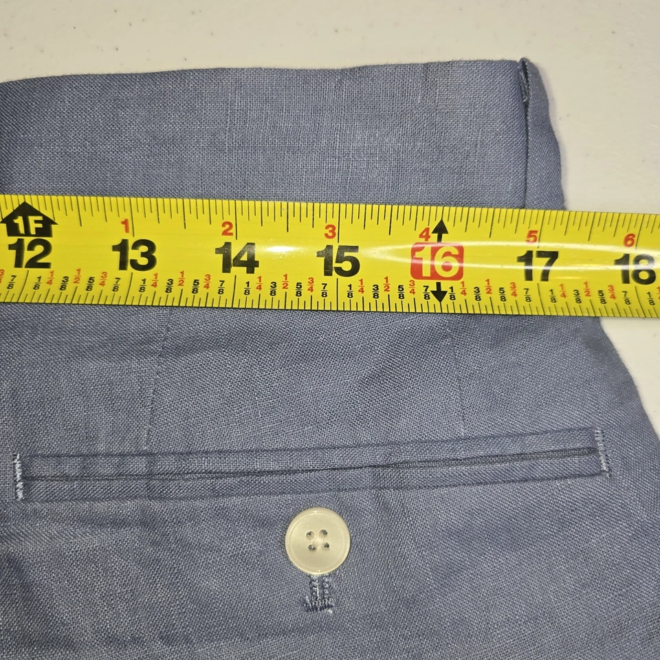 Pantalones de vestir chinos LAUREN RALPH LAUREN para hombre 34 X 30 azul claro 100 % lino -1188 Foto 4 de 4