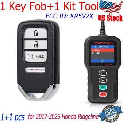 1 x New Replacement Proxy Key Fob & DIY OBD Tool for 2017-2025 Honda Ridgeline