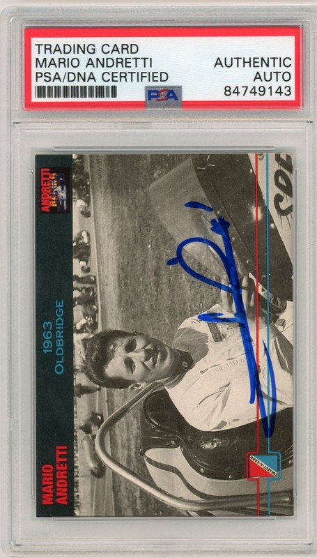 MARIO ANDRETTI 1992 Andretti Racing #10 Signed AUTO Card PSA DNA Certified F1