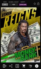 TOPPS WWE SLAM DIGITAL CARD 2019 SR ROMAN REIGNS MONEY IN THE BANK GOLD