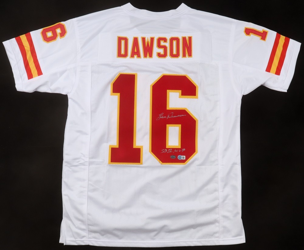 Len Dawson Autographed Signed Kansas City Chiefs JERSEY BECKETT COA SB MVP INSC 