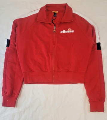 ellesse Women CLASSIC CROP TOP LOGO TRACK JACKET RED/MULTICOLOR SGY05497-632