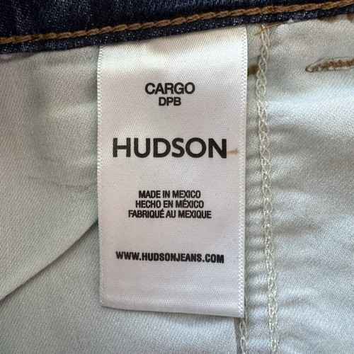 Hudson Women’s Mid-Rise Utility Cargo Wide Leg Jeans Size 25 Deep Blue Skater - Picture 7 of 8