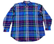 Ralph Lauren Polo 2XB Long Sleeve Classic Button Down Plaid Shirt Big Tall 2XL