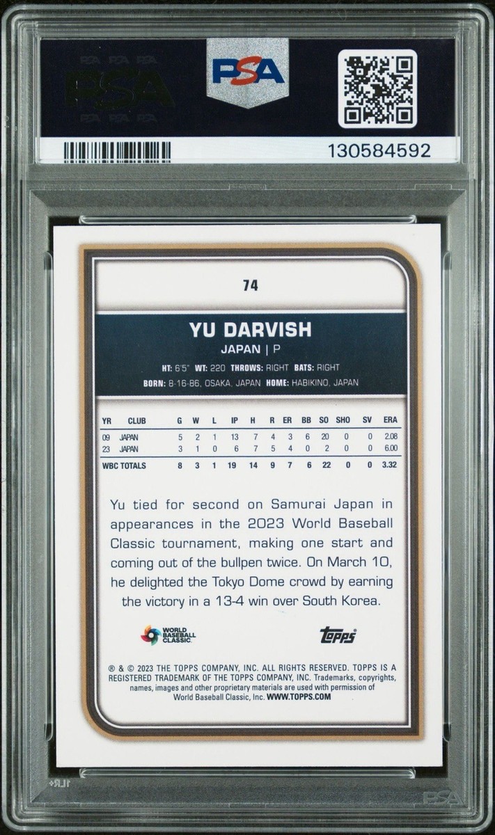Yu Darvish Signed 2023 Topps Signed WBC Japan Green Sparkle Foil