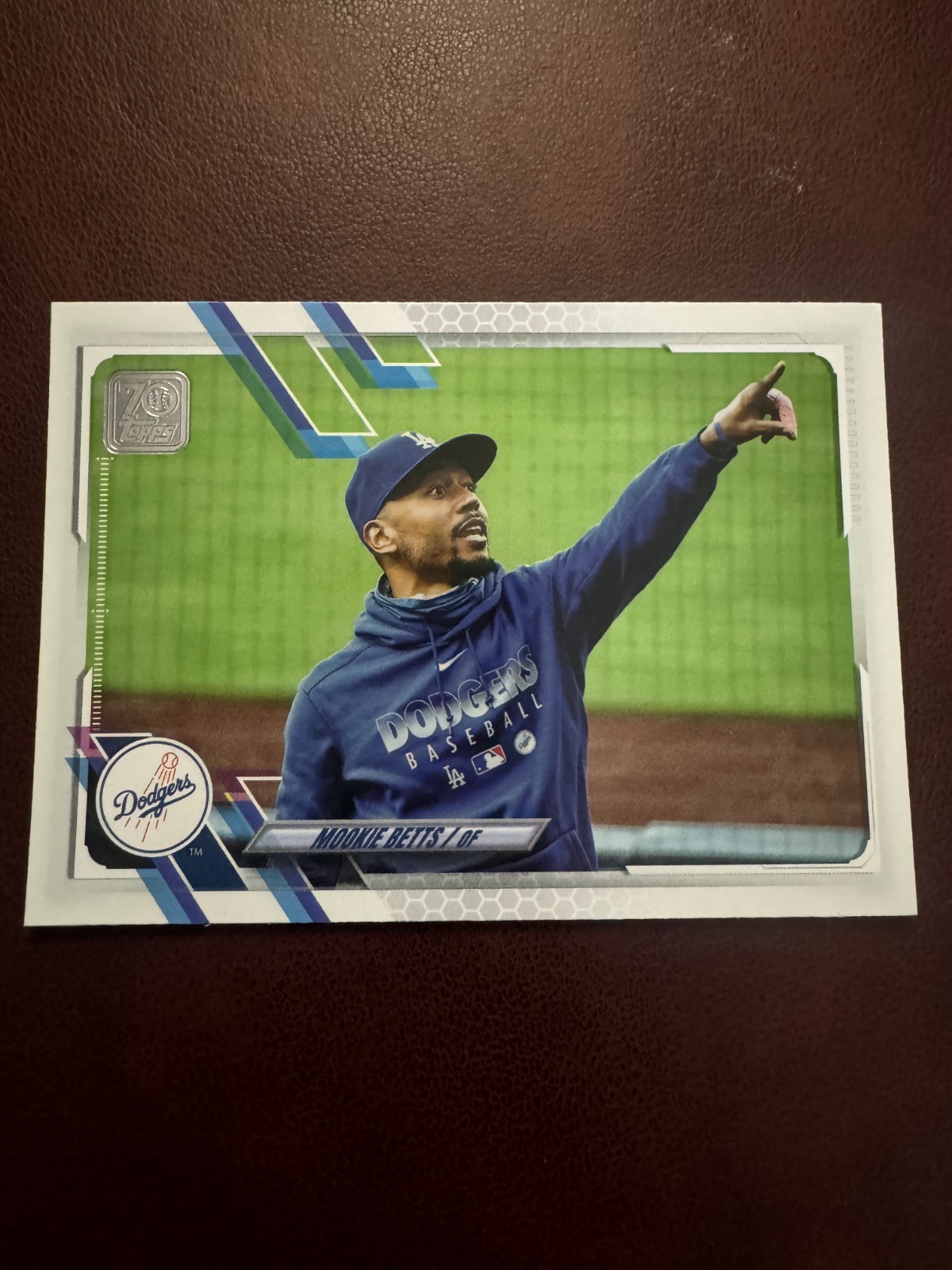 2021 Topps Series 1 #13 Mookie Betts SP Short Print Image Variation Card Dodgers