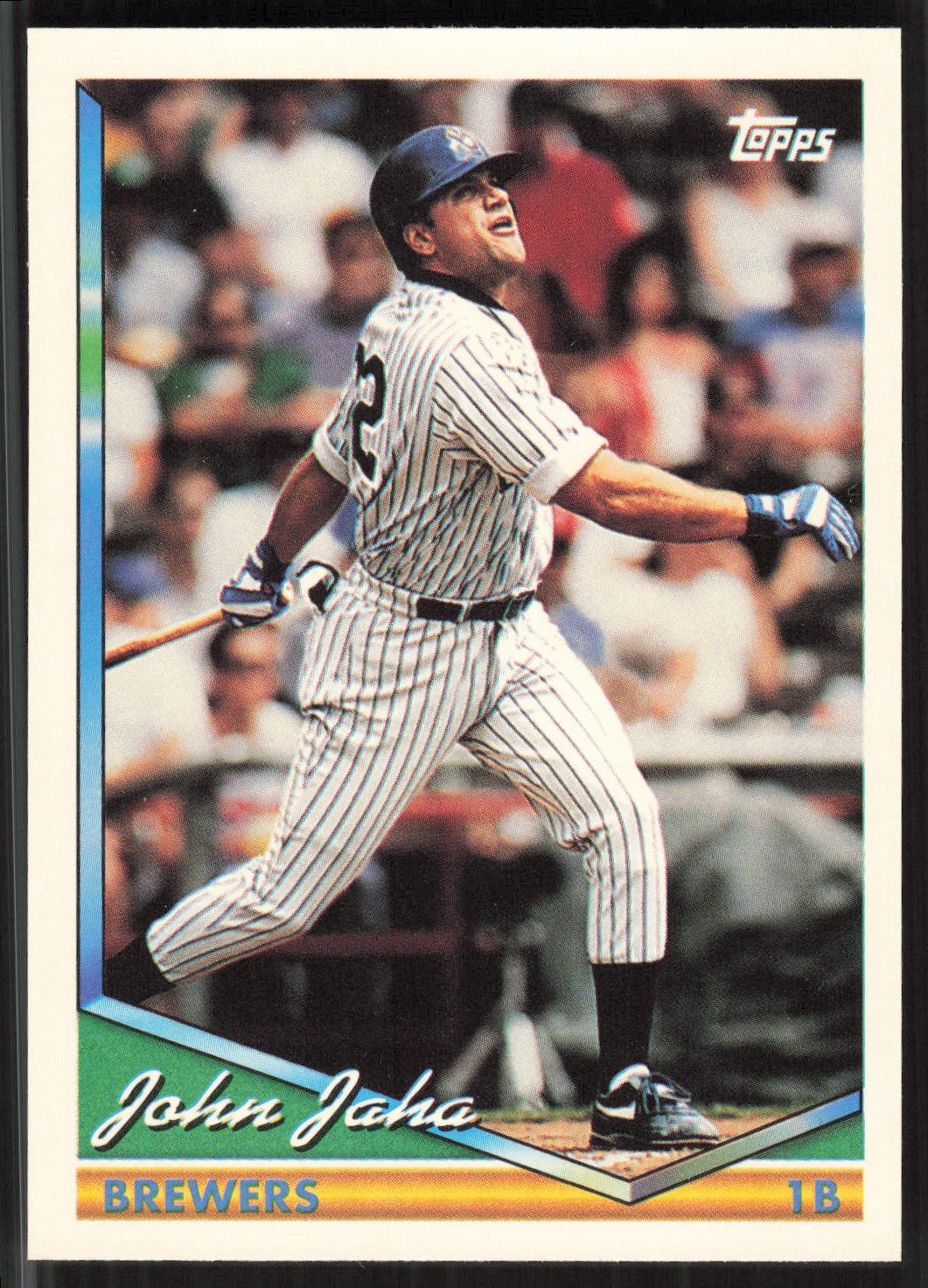 John Jaha, 1994 Topps, #283, Milwaukee Brewers,