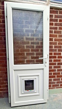 UPVC door with Cat Flap fitted (Frosted Glass)