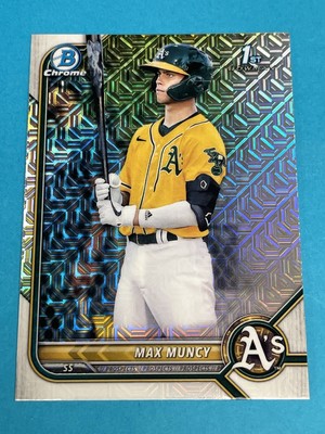 2022 Bowman MAX MUNCY Mega Box 1st Chrome Mojo #BCP-89 Athletics Qty Avail