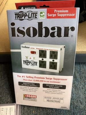Tripp Lite isobar Premium Surge Suppressor Protector ISOBAR4 With 4 AC Outlets