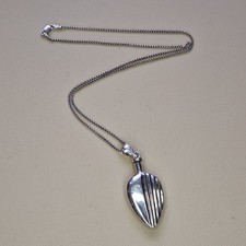 Vintage Sterling Silver 925 Poison Perfume Bottle Pendant Necklace 45cm *Hole*