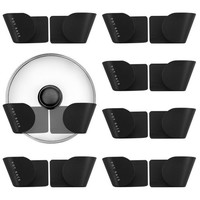 KüChe Topfdeckelhalter Wandmontage Kunststoff Organizer Schwarz, 10 Stk