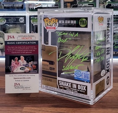 Funko Pop! Metal Gear Solid - Snake in Box #1177 - signiert & 2 Zitate - David Hay