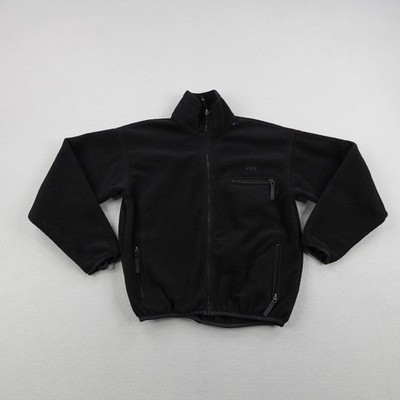 Vintage Helly Hansen Jacket Mens Small Black Sherpa Fleece Full Zip Sweater Coat