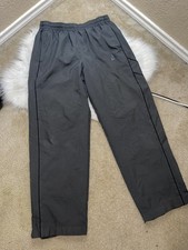 Vintage Y2K Nike Track Pants Charcoal Gray Ankle Zip Mens Size L