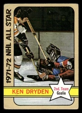 1972 TOPPS KEN DRYDEN 127 FAIR HOCKEY MONTREAL CANADIENS