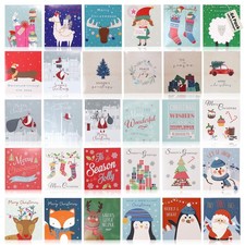 64 Pcs Christmas Greeting Card Assortment with Envelopes Happy Holiday Cards