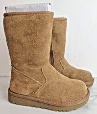 UGG Kids Boots Chestnut Brown Zip Up Fleece Lined UK 9 EU 27 Children's J3263