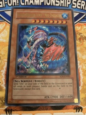 Yugioh Ocean Dragon Lord - Neo-Daedalus SD4-EN001 1st Edition  MP