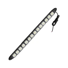 Car White 6-14 LED Driving Daytime Running Light Lamp DRL Auto Soft Strip Fog 